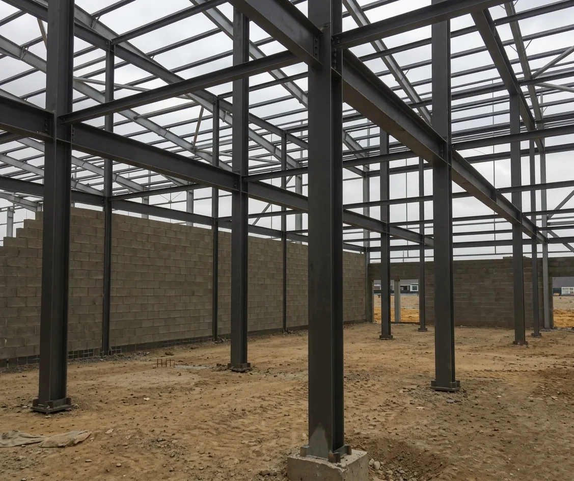 Estrutura metálica em Kikuxi, Luanda